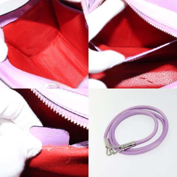 CELINE Hand Bag Enamel Purple Silver - Picture 12 of 12